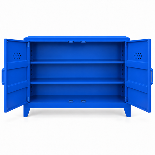 Pany Low Locker - Marin Mavi - RAL 5002 - açık stüdyo - Pany Mini mat kulp v7