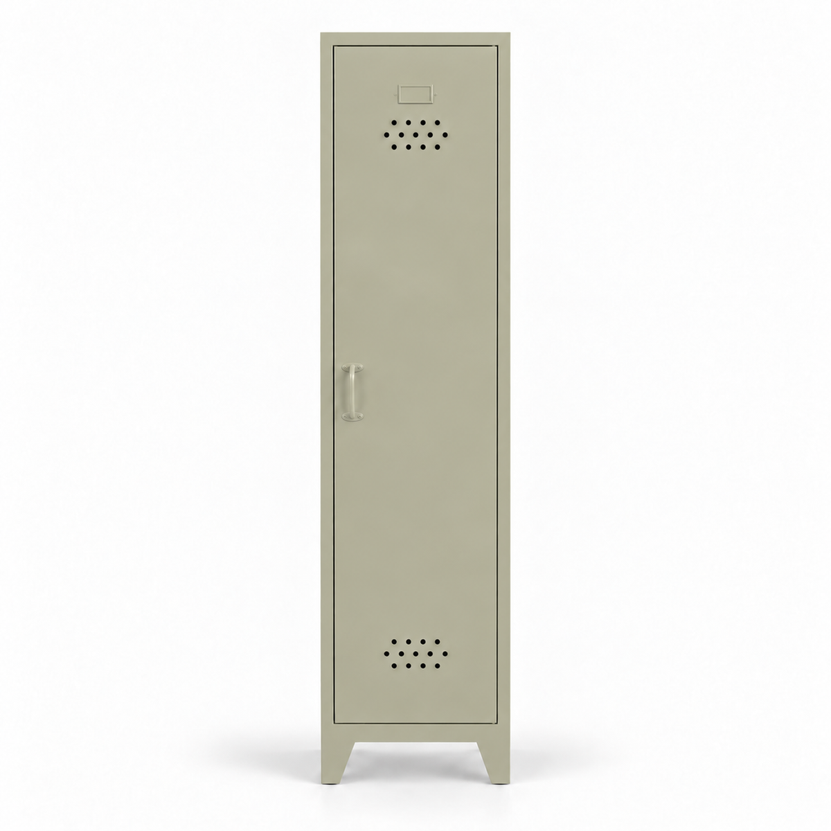 Pany Skinny Locker - Çakıl - RAL 7032 - kapalı stüdyo - küçük mat kulp v3