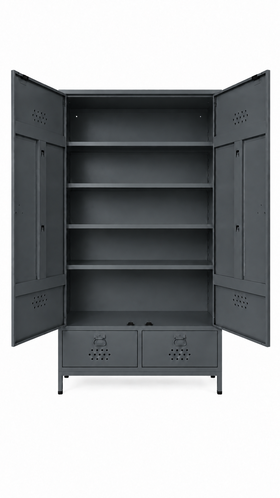 Petto Twiny Locker - Antrasit - RAL 7016 - açık görünüm - Petto Tira paleti v2
