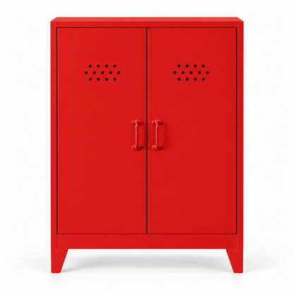 Pany Midi Locker - Kırmızı - RAL 3020 - kapalı görünüm - kare v1