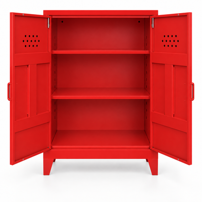 Pany Midi Locker - Kırmızı - RAL 3020 - açık görünüm - kare v1
