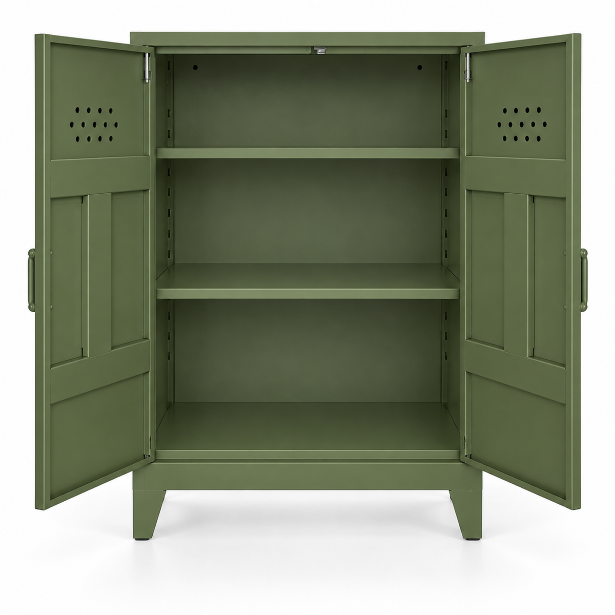 Pany Midi Locker - Zeytin Yeşili - RAL 6003 - açık görünüm - kare v1