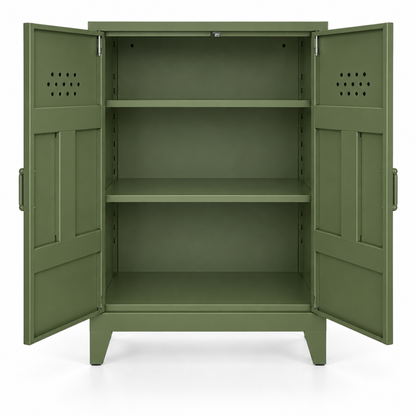 Pany Midi Locker - Zeytin Yeşili - RAL 6003 - açık görünüm - kare v1