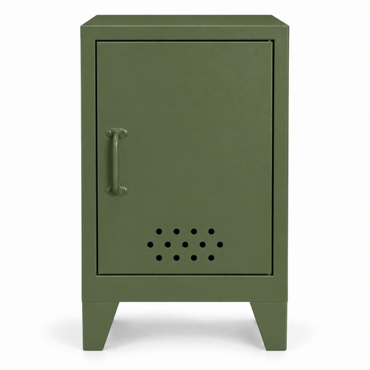 Pany Mini Locker - Zeytin Yeşili - RAL 6003 - kapalı stüdyo - sol kulp v1