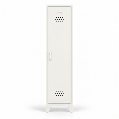 Pany Skinny Locker - Beyaz - RAL 9010 - kapalı stüdyo - küçük mat kulp v3