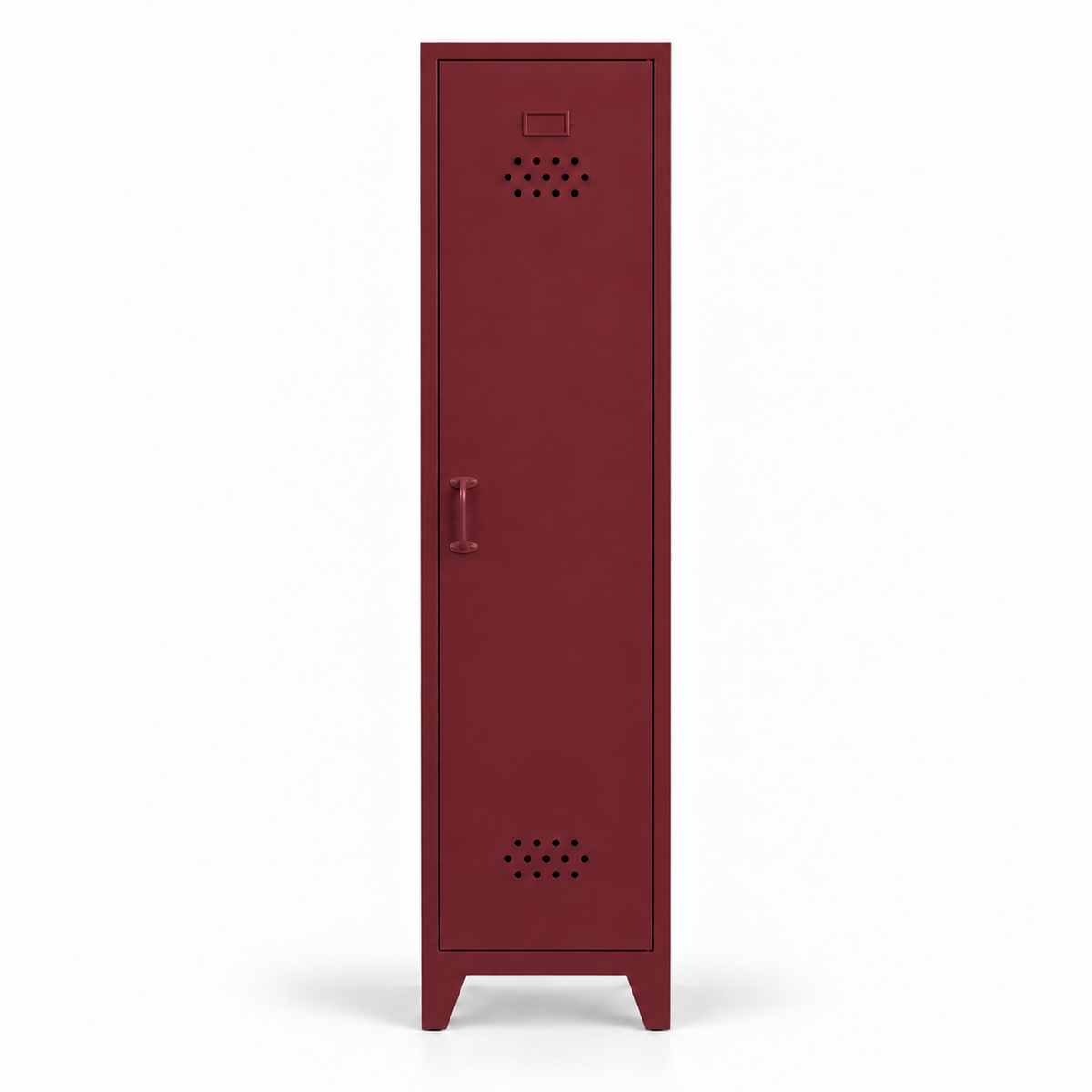Pany Skinny Locker - Bordo - RAL 3005 - kapalı stüdyo - küçük mat kulp v3