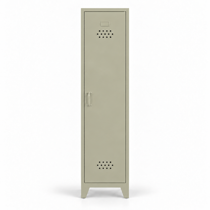 Pany Skinny Locker - Çakıl - RAL 7032 - kapalı stüdyo - küçük mat kulp v3