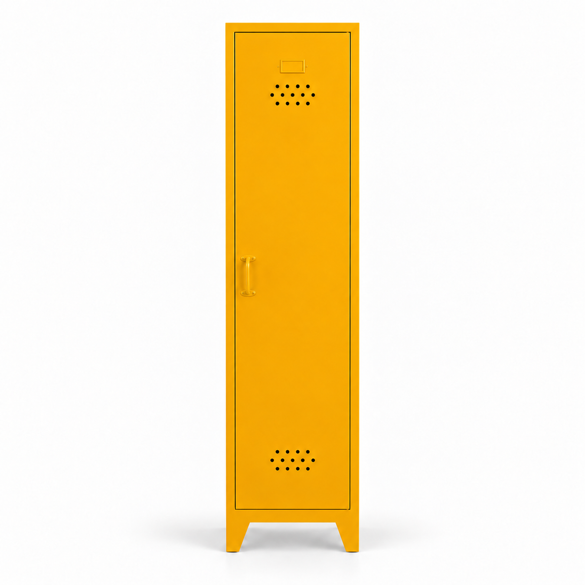 Pany Skinny Locker - Güneş Sarısı - RAL 1037 - kapalı stüdyo - küçük mat kulp v3