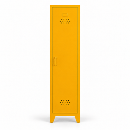 Pany Skinny Locker - Güneş Sarısı - RAL 1037 - kapalı stüdyo - küçük mat kulp v3