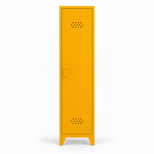 Pany Skinny Locker - Güneş Sarısı - RAL 1037 - kapalı stüdyo - küçük mat kulp v3