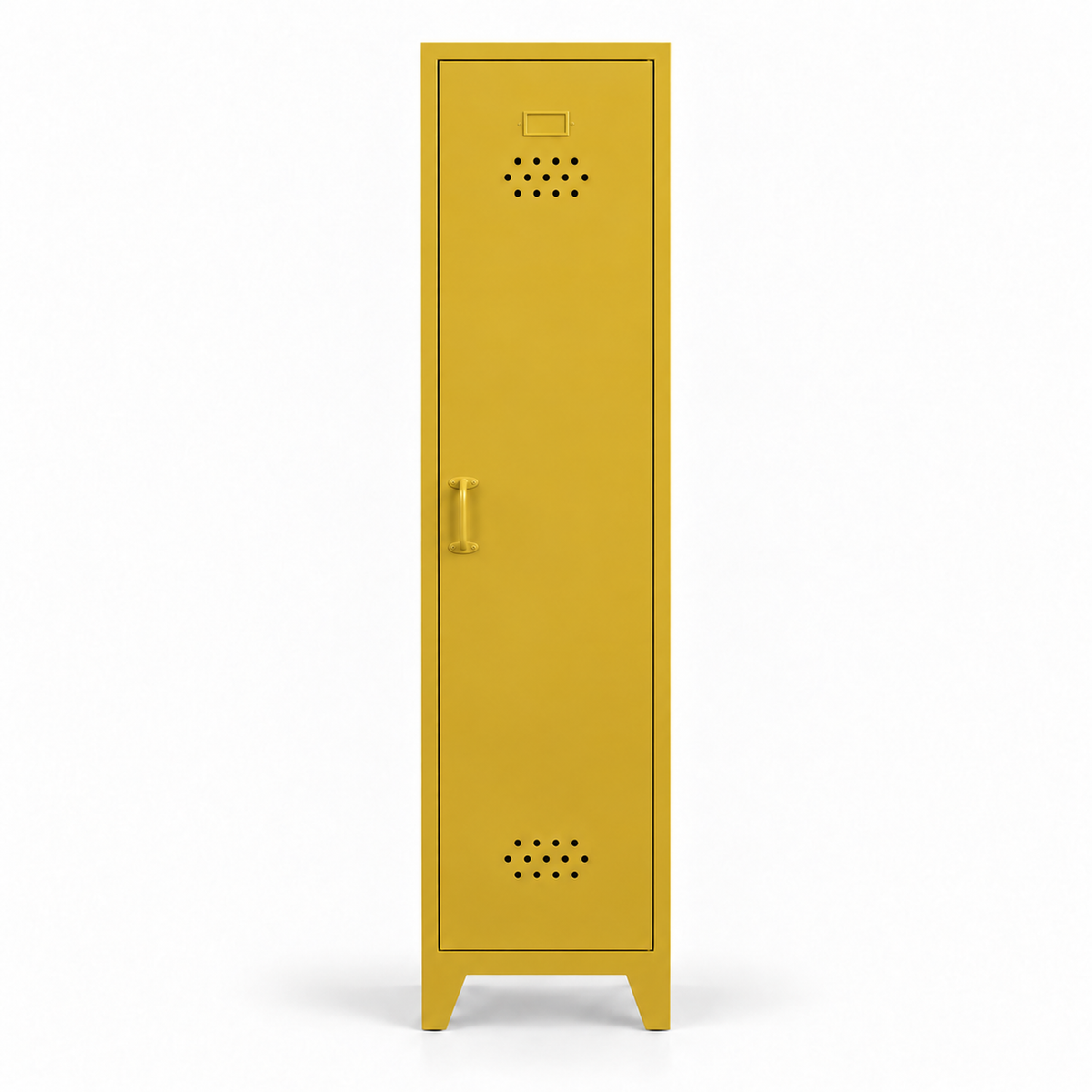 Pany Skinny Locker - Hardal Sarısı - RAL 1005 - kapalı stüdyo - küçük mat kulp v3