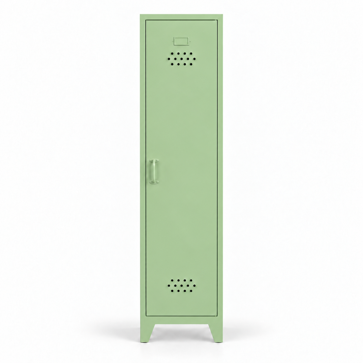 Pany Skinny Locker - Soluk Yeşil - RAL 6021 - kapalı stüdyo - küçük mat kulp v3