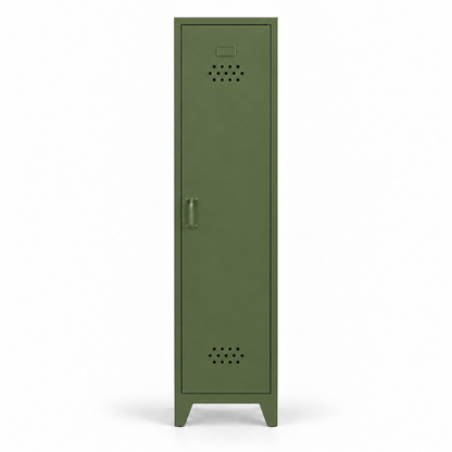 Pany Skinny Locker - Zeytin Yeşili - RAL 6003 - kapalı stüdyo - küçük mat kulp v3