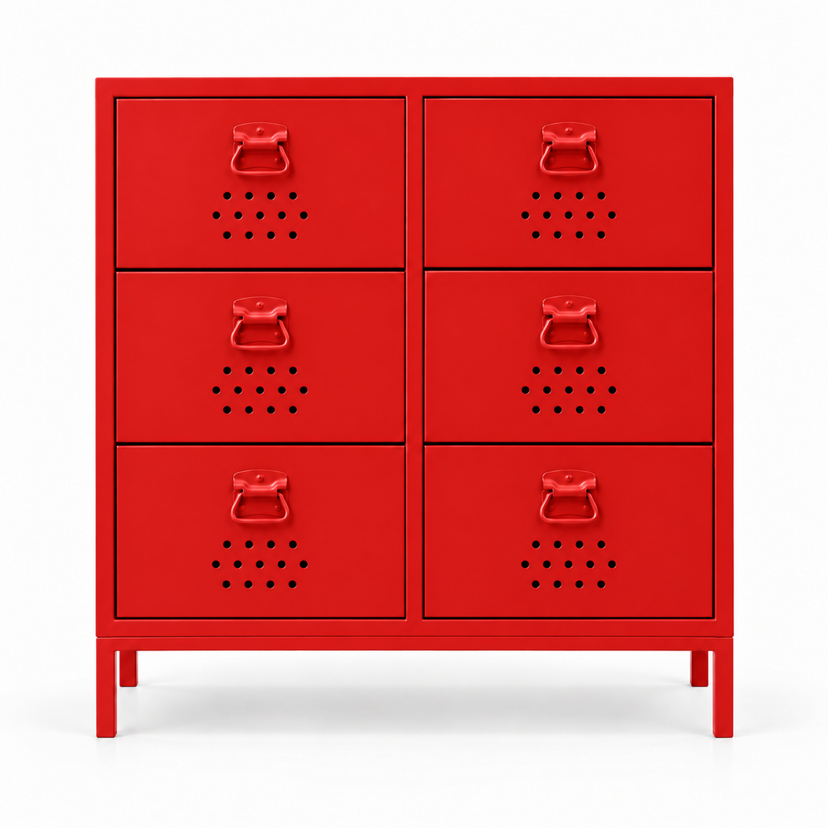 Petto Drawer Locker - Kırmızı - RAL 3020 - kapalı stüdyo v1