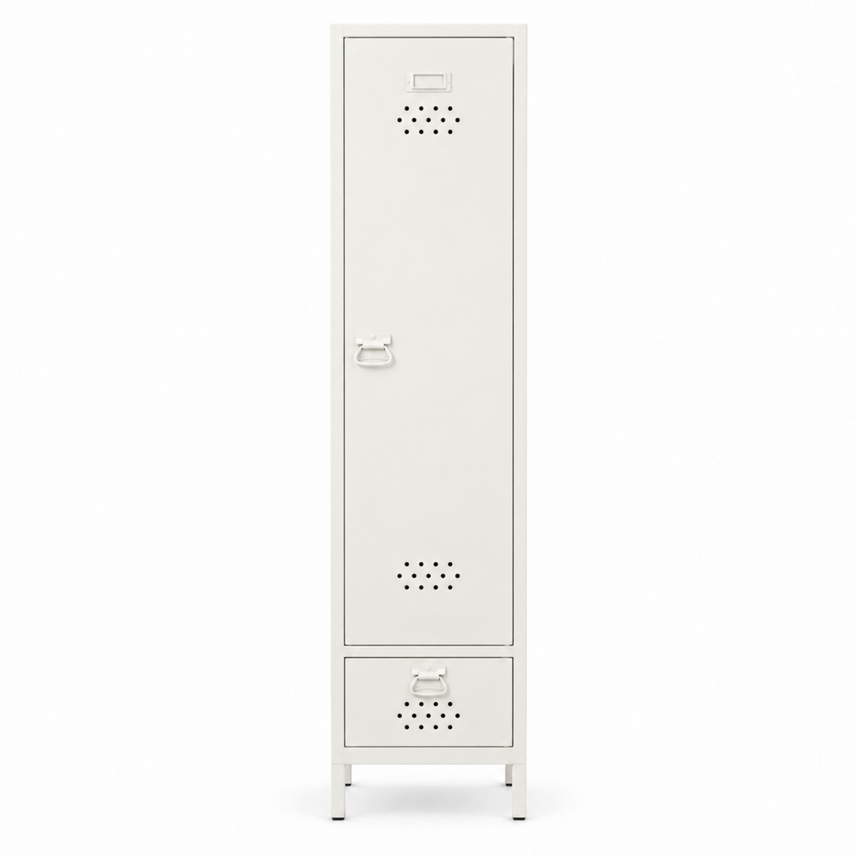 Petto Skinny Locker - Beyaz - RAL 9010 - kapalı stüdyo - kare v1