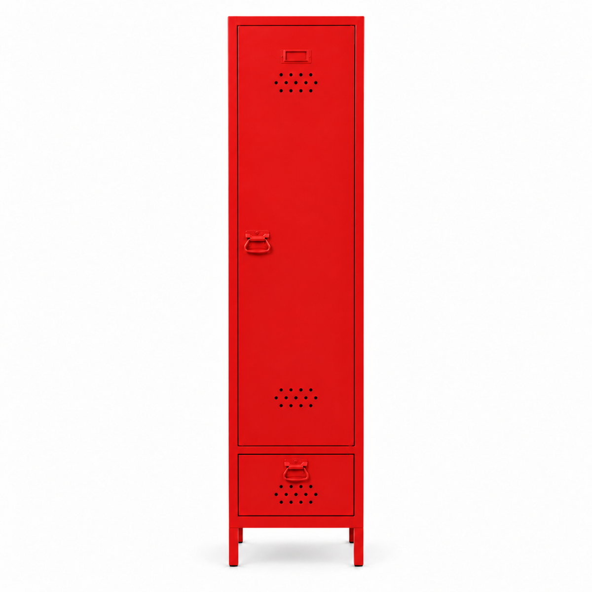 Petto Skinny Locker - Kırmızı - RAL 3020 - kapalı stüdyo - kare v1
