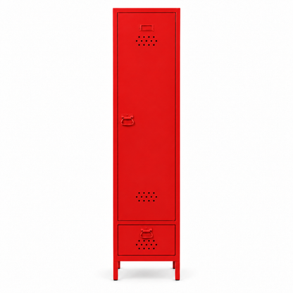 Petto Skinny Locker - Kırmızı - RAL 3020 - kapalı stüdyo - kare v1