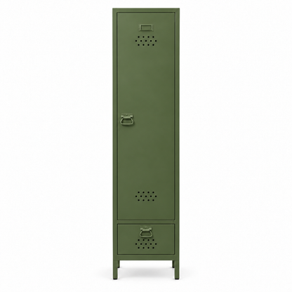 Petto Skinny Locker - Zeytin Yeşili - RAL 6003 - kapalı stüdyo - kare v1