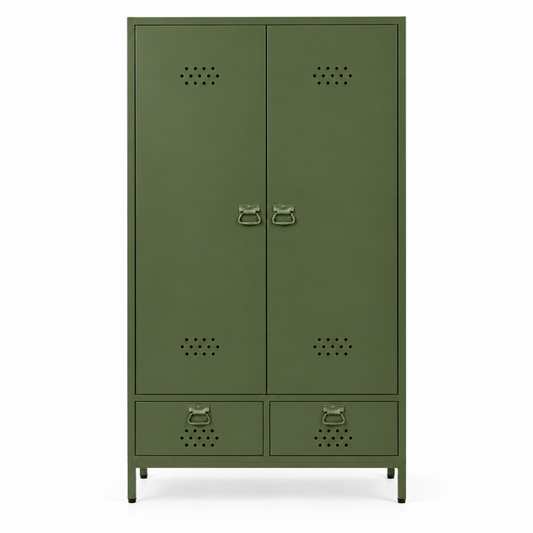 Petto Twiny Locker - Zeytin Yeşili - RAL 6003 - kapalı görünüm - Petto Tira paleti v2 - kare yeniden üretim v2