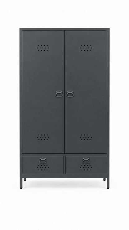 Petto Twiny Locker - Antrasit - RAL 7016 - kapalı görünüm - Petto Tira paleti v2
