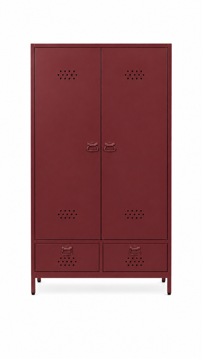 Petto Twiny Locker - Bordo - RAL 3005 - kapalı görünüm - Petto Tira paleti v2