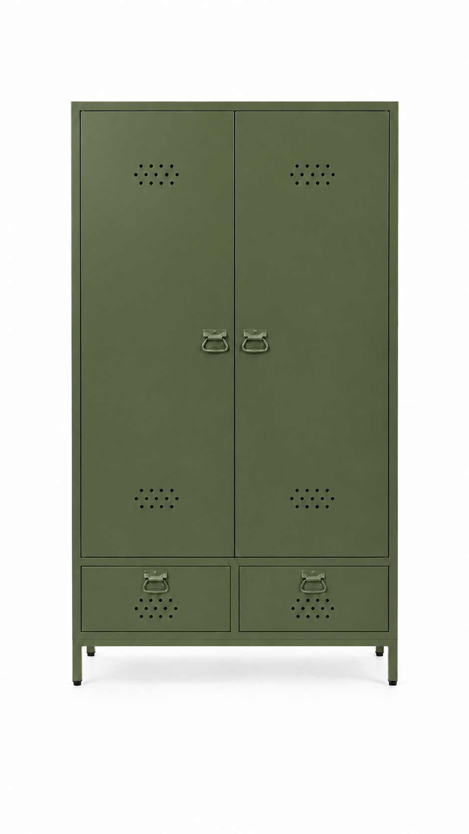 Petto Twiny Locker - Zeytin Yeşili - RAL 6003 - kapalı görünüm - Petto Tira paleti v2