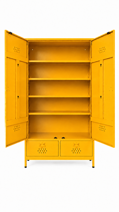 Petto Twiny Locker - Güneş Sarısı - RAL 1037 - açık görünüm - Petto Tira paleti v2