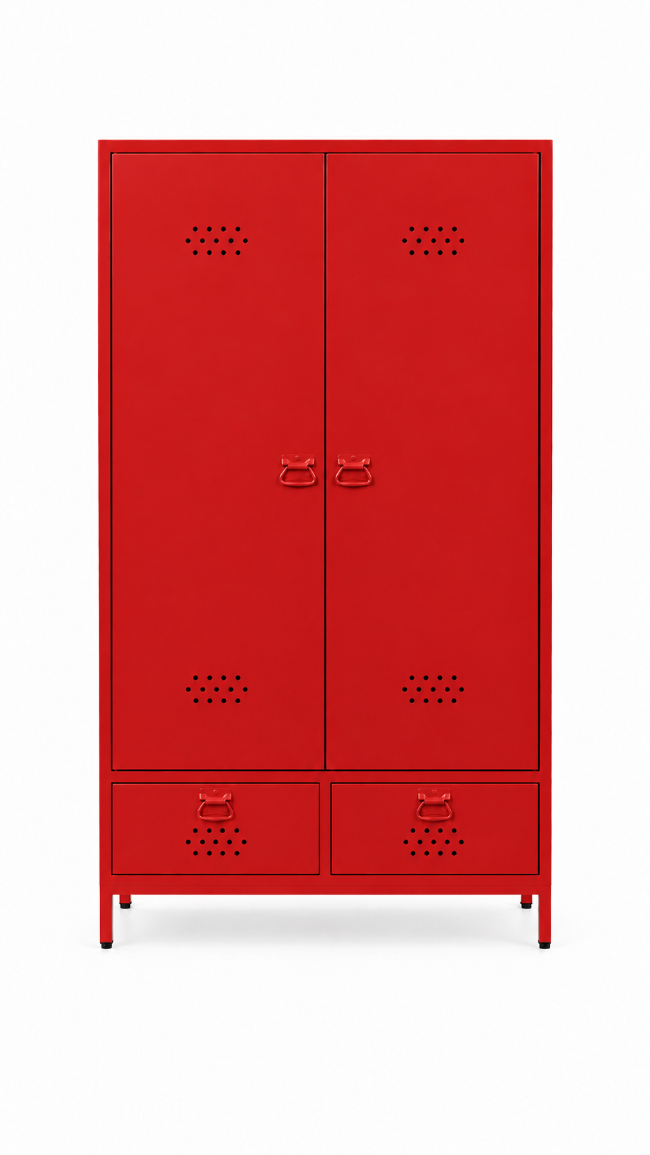 Petto Twiny Locker - Kırmızı - RAL 3020 - kapalı görünüm - Petto Tira paleti v2