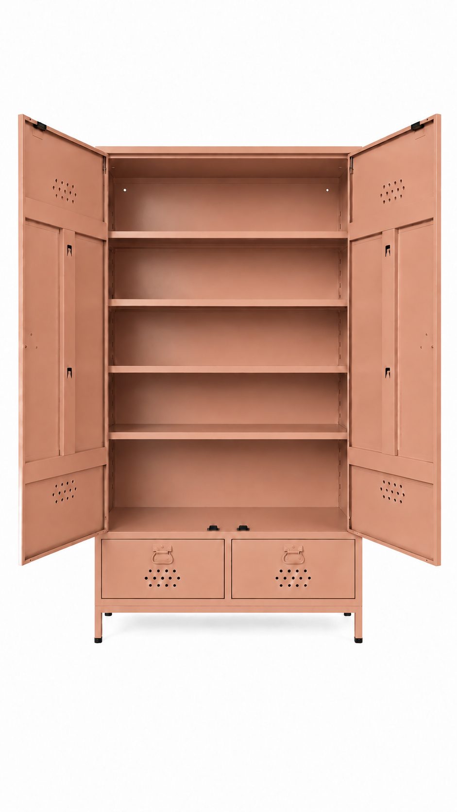 Petto Twiny Locker - Somon - RAL 3012 - açık görünüm - Petto Tira paleti v2